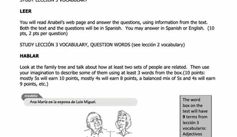 spanish worksheets