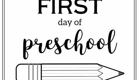 Free Printable First Day of School Sign {Pencil} - Paper Trail Design