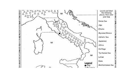 Ancient Rome Geography - Map Activity by Sailing Into Sixth | TPT