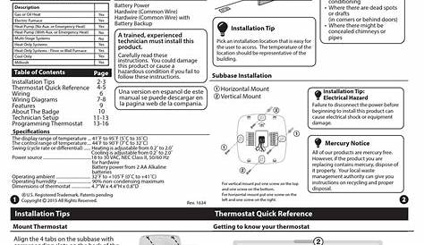 Pro Thermostat Model T701 Manual