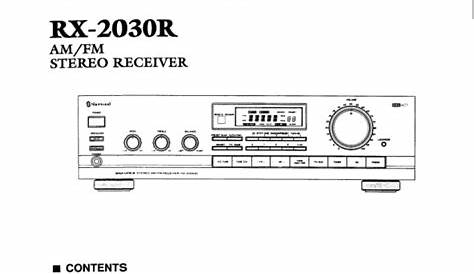 SHERWOOD RX-2030R Service Manual - PDF File Download