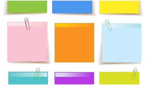 Set of Sticky Notes Template | Free Printable Papercraft Templates
