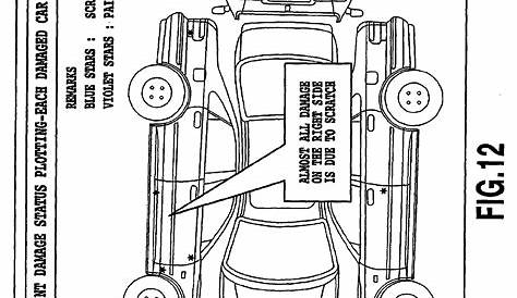 Vehicle Damage Diagram Template Sketch Coloring Page