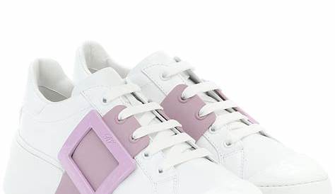 Roger Vivier Viv' Skate Leather Sneakers in White - Lyst