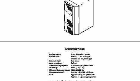 Sony SS-X3 Service Manual Download or View online for FREE