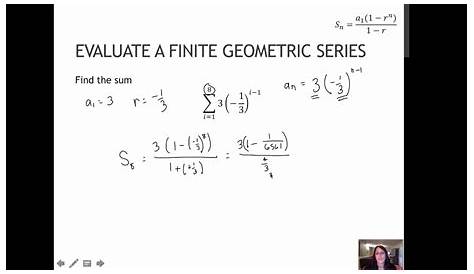 158 Evaluate Finite Geometric Series (8.3) - YouTube