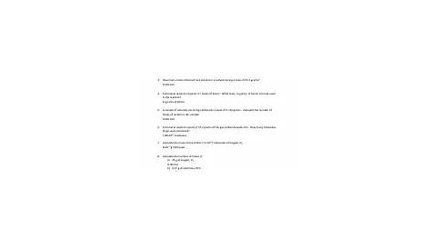 mole worksheet 3 answers
