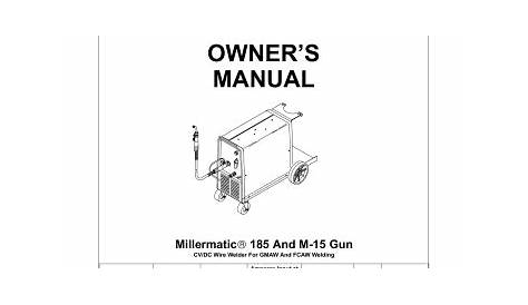 Miller MILLERMATIC 185 User manual | Manualzz
