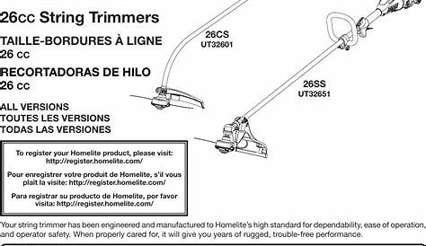 Homelite Ut33650 Owner S Manual