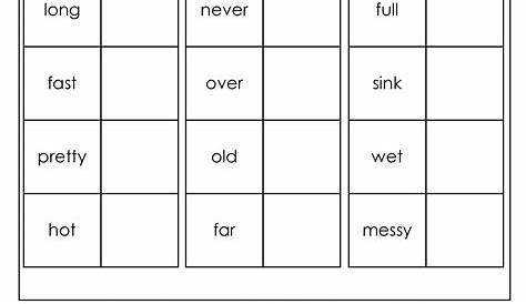 grade 3 vocabulary antonyms worksheet