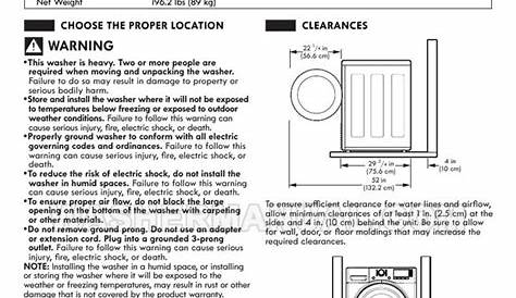 Kenmore 41262 Front Load Washing Machine Use & Care Guide