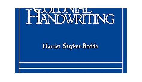 Understanding Colonial Handwriting by Harriet Stryker-Rodda, Paperback
