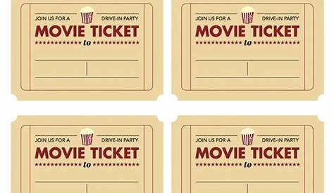 free printable movie tickets