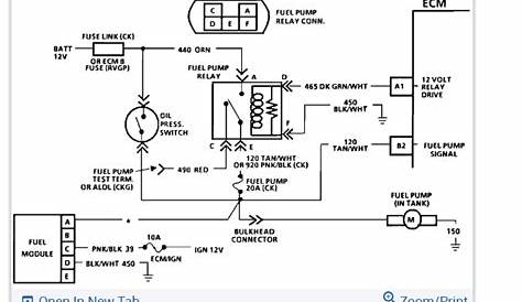 1995 Chevy Fuel Pump Relay Diagram