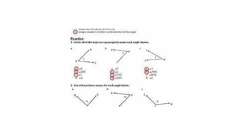 34 Angles Worksheet 7th Grade - support worksheet