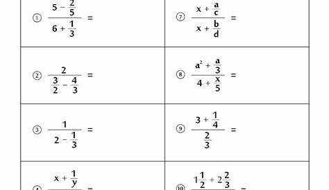 simplify fractions worksheets