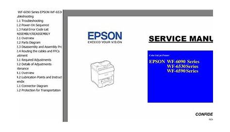 Epson WF-6090, WF-6530, WF-6590 Series printers Service Manual New