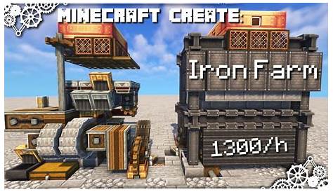 Minecraft Create: Iron Farm + Schematic! - YouTube