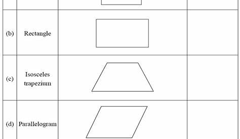 Grade 4 Quadrilaterals Worksheet