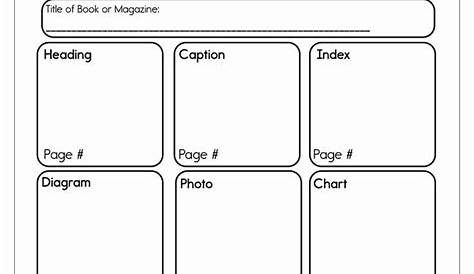 Text Feature Worksheet