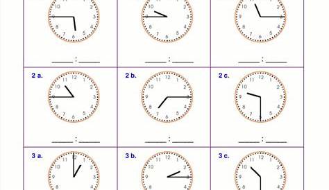 Grade 2 Guess The Time Worksheet