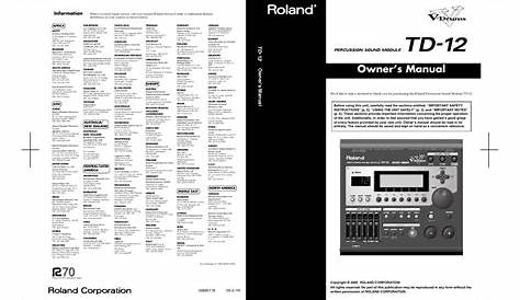roland td12 manual