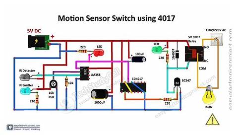 motion sensor light switch circuit diagram