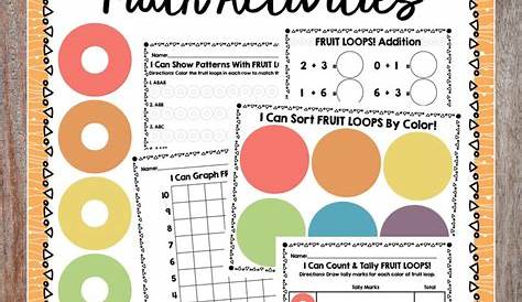 fruit loop math worksheet