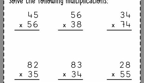worksheet multiplication 3 digit by 2 digit