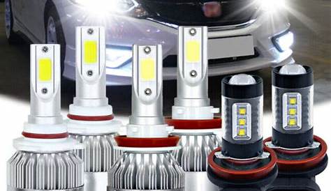 6Pcs LED Headlight Bulbs Kit Hi/low Beam + Fog Light For Honda Odyssey