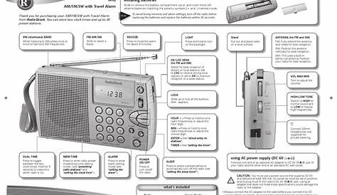 radio shack 02a02 clock user manual