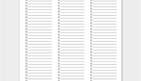 shopping list template pdf