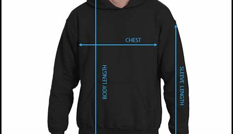 hoodie size chart mens