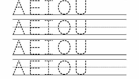 preschool vowel tracing - Google Search Preschool Tracing, Alphabet