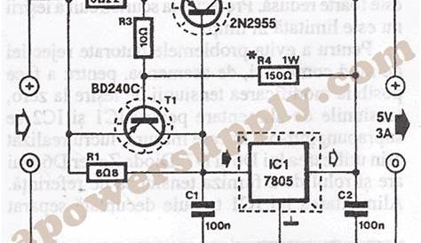 lm7805 voltage regulator circuit diagram