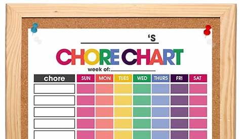 printable kids chore chart