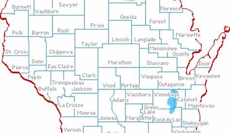 wisconsin county map printable