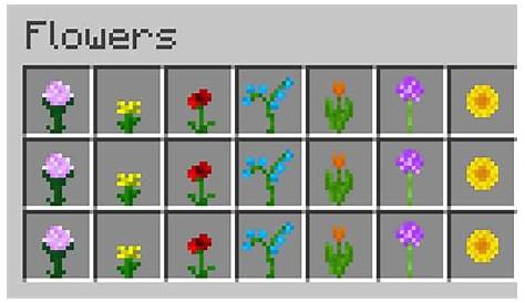 list of minecraft flowers