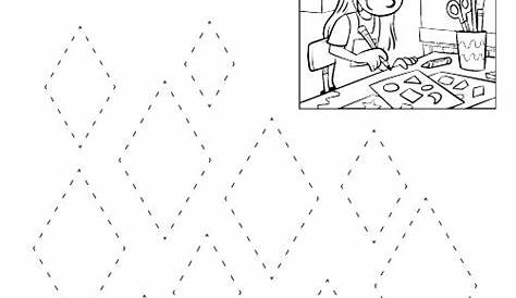 Diamond Tracing Worksheet | Tracing worksheets, Shapes preschool