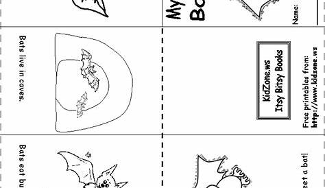 Bat Activity Sheets -Itsy Bitsy Bat Book