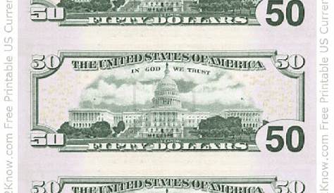 50 Dollar Bill Coloring Pages