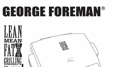 George Foreman Electric Grill Manual