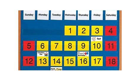 Calendar Pocket Chart | Pocket chart, Calendar, Wall calendar