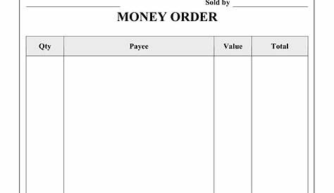 Blank Money Order Template