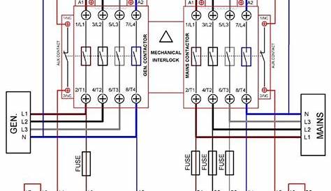 manual transfer switch circuit diagram