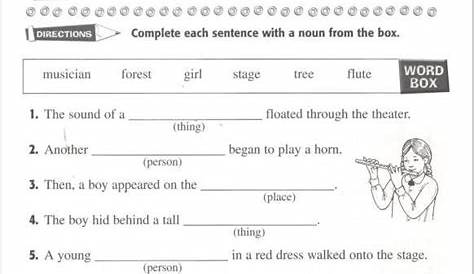 grade 6 language arts worksheet
