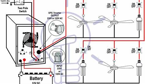 automatic ups system wiring circuit diagram