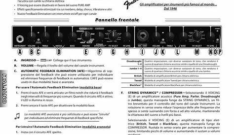 Caratteristiche principali | Fender Acoustasonic 150 User Manual | Page