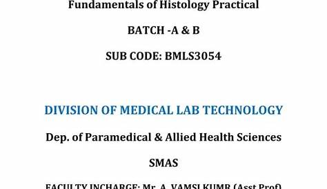 Histology Lab manual | PDF