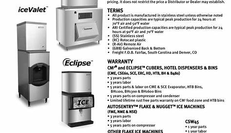 Download free pdf for Scotsman CME806R Ice Machine Other manual